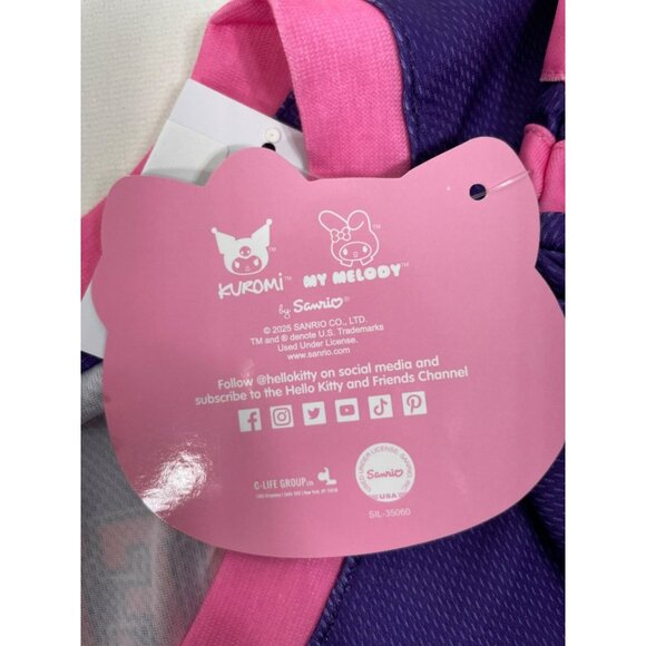 Women's Hello Kitty My Melody & Kuromi Graphic Football Skimmer Jersey Large - Picture 14 of 14